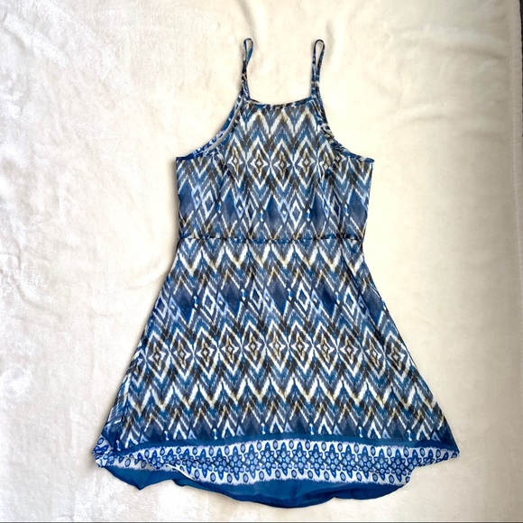 🦋Lulus Ikat Even Blue Print Dress🦋 - Picture 5 of 8